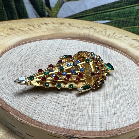 VTG| Joseph Warner Christmas 🎄 Tree Brooch ❤️✨ - Picture 3 of 7